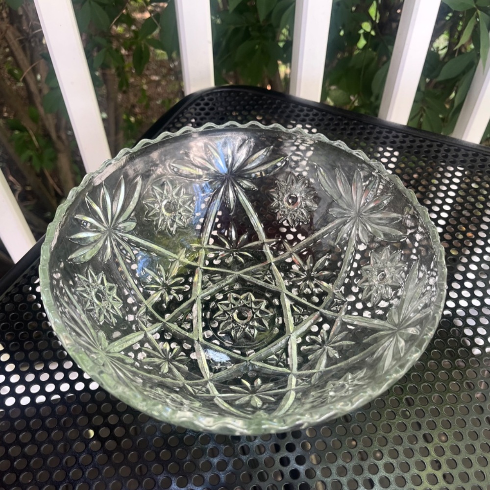 VINTAGE Anchor Hocking Star of David Bowl